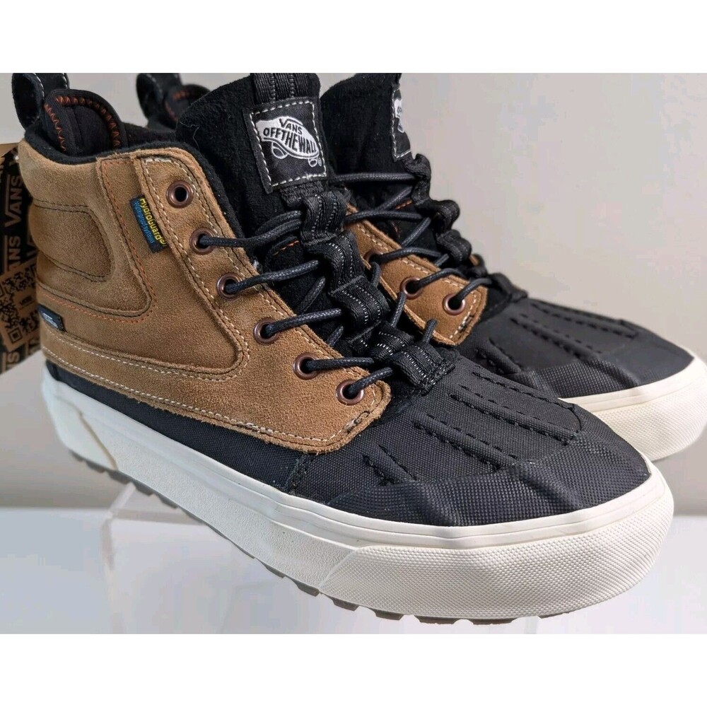 MENS NEW VANS SK8 HI MTE-2 DEL PATO BLACK KHAKI SIZE 7 ALL WEATHER SHOE 8.5 Wom